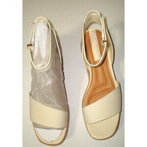 New Womens 8 M Sandals Shoes Franco Sarto Wedge Terry Platform Ivory Cream White